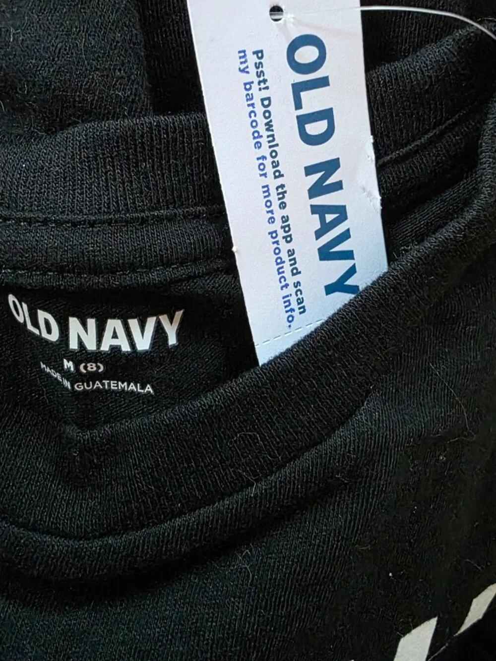 NWT OLD NAVY (MED 8 YOUTH) Black PIKA T-Shirt